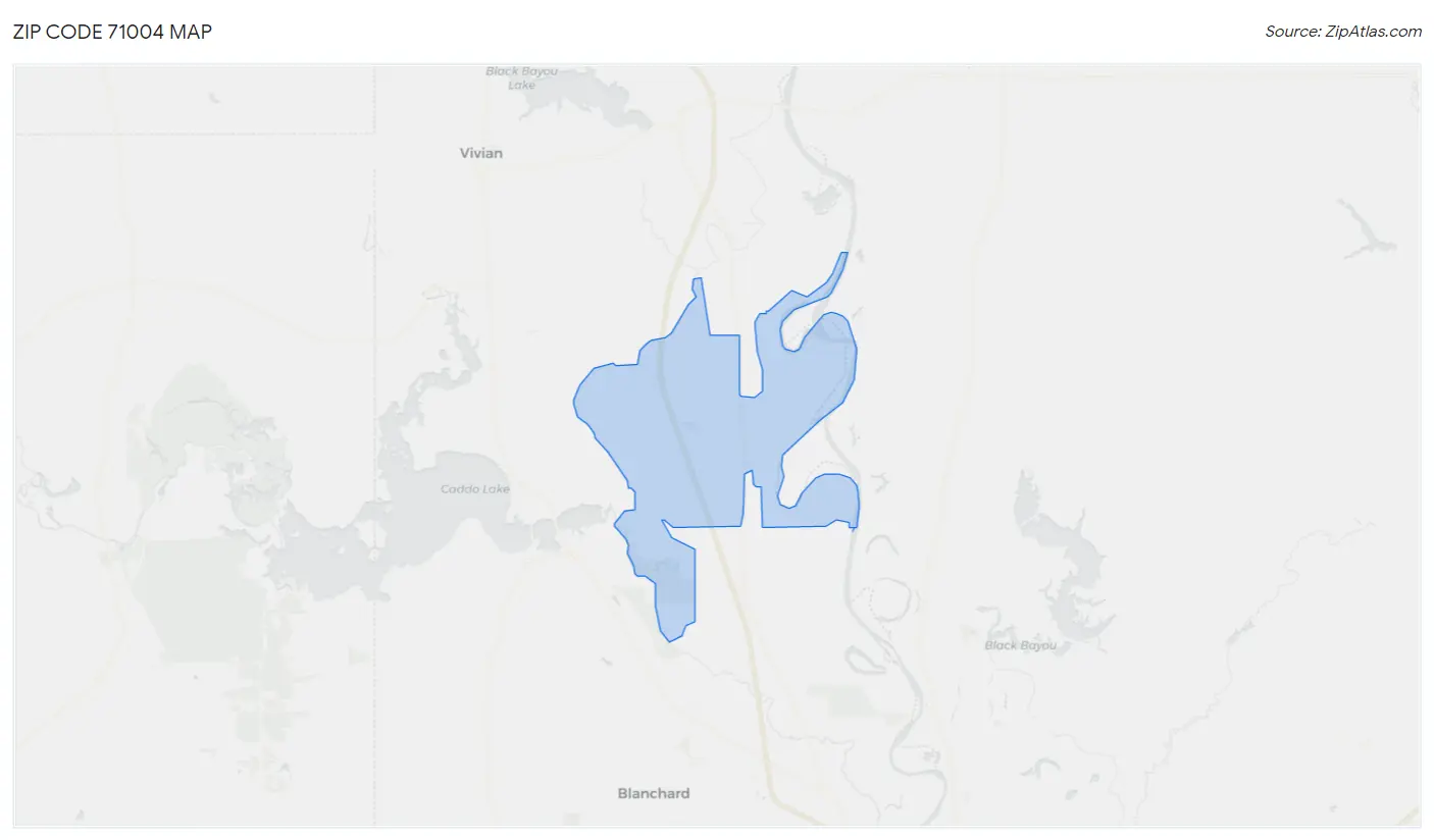 Zip Code 71004 Map