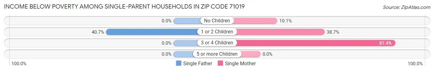 Income Below Poverty Among Single-Parent Households in Zip Code 71019