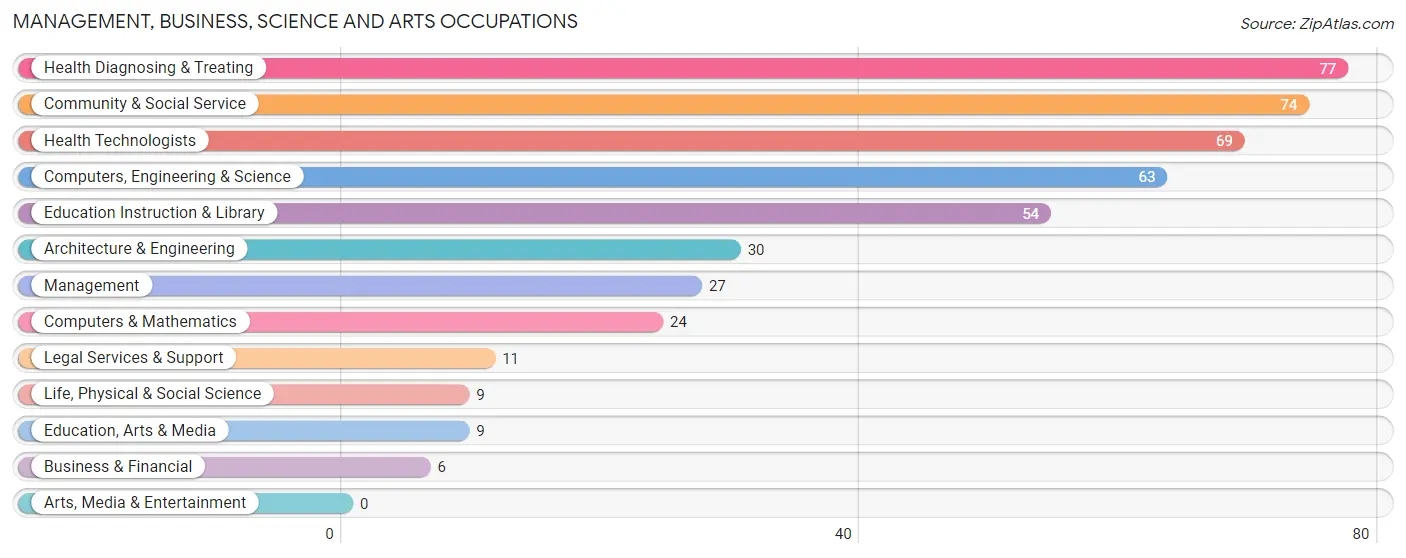 Management, Business, Science and Arts Occupations in Zip Code 71061