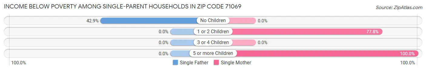 Income Below Poverty Among Single-Parent Households in Zip Code 71069