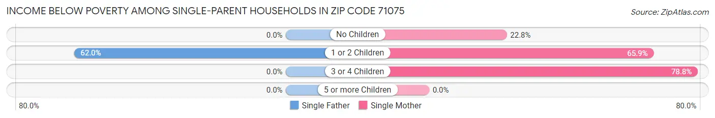 Income Below Poverty Among Single-Parent Households in Zip Code 71075