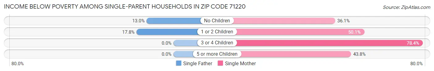 Income Below Poverty Among Single-Parent Households in Zip Code 71220