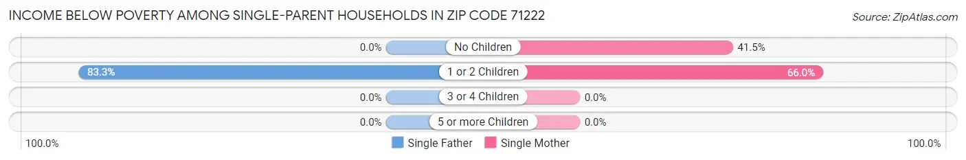 Income Below Poverty Among Single-Parent Households in Zip Code 71222