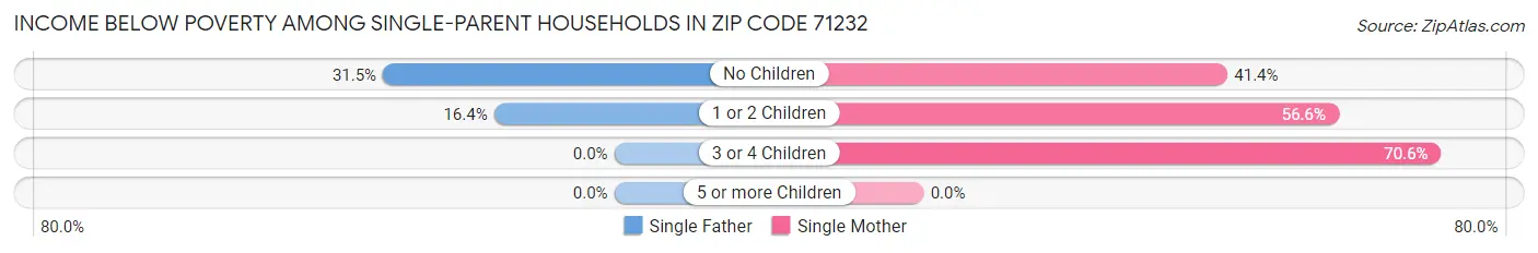 Income Below Poverty Among Single-Parent Households in Zip Code 71232