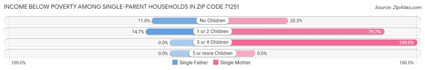 Income Below Poverty Among Single-Parent Households in Zip Code 71251