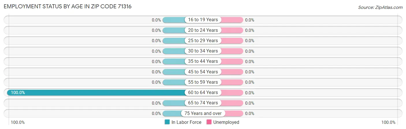 Employment Status by Age in Zip Code 71316