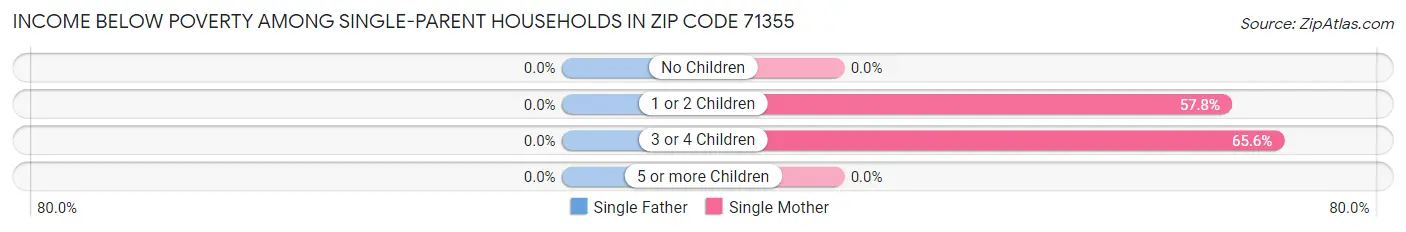 Income Below Poverty Among Single-Parent Households in Zip Code 71355