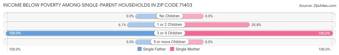 Income Below Poverty Among Single-Parent Households in Zip Code 71403