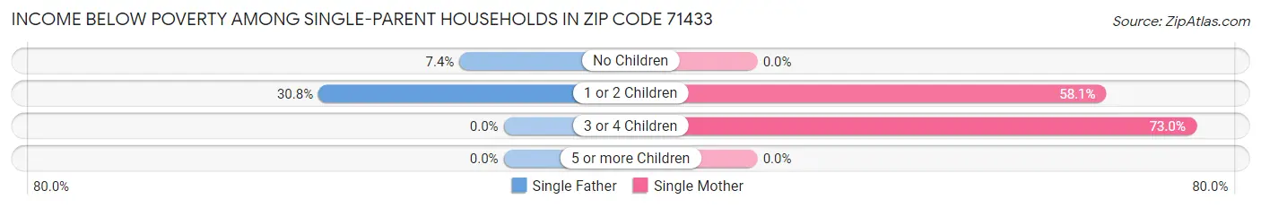 Income Below Poverty Among Single-Parent Households in Zip Code 71433