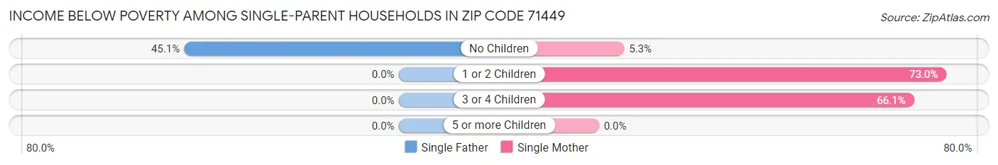 Income Below Poverty Among Single-Parent Households in Zip Code 71449