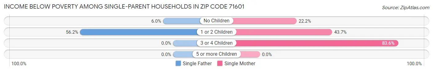 Income Below Poverty Among Single-Parent Households in Zip Code 71601