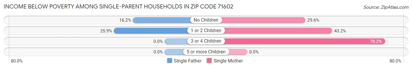 Income Below Poverty Among Single-Parent Households in Zip Code 71602