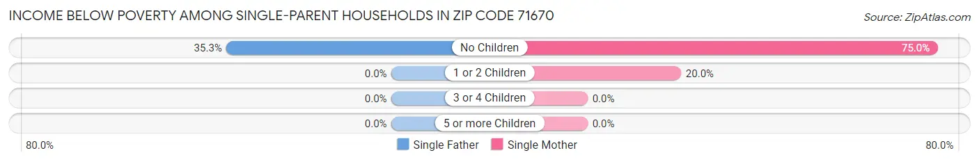 Income Below Poverty Among Single-Parent Households in Zip Code 71670