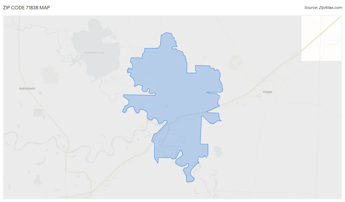 Zip Code 71838 Map