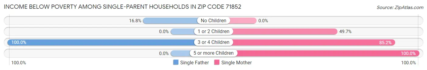 Income Below Poverty Among Single-Parent Households in Zip Code 71852