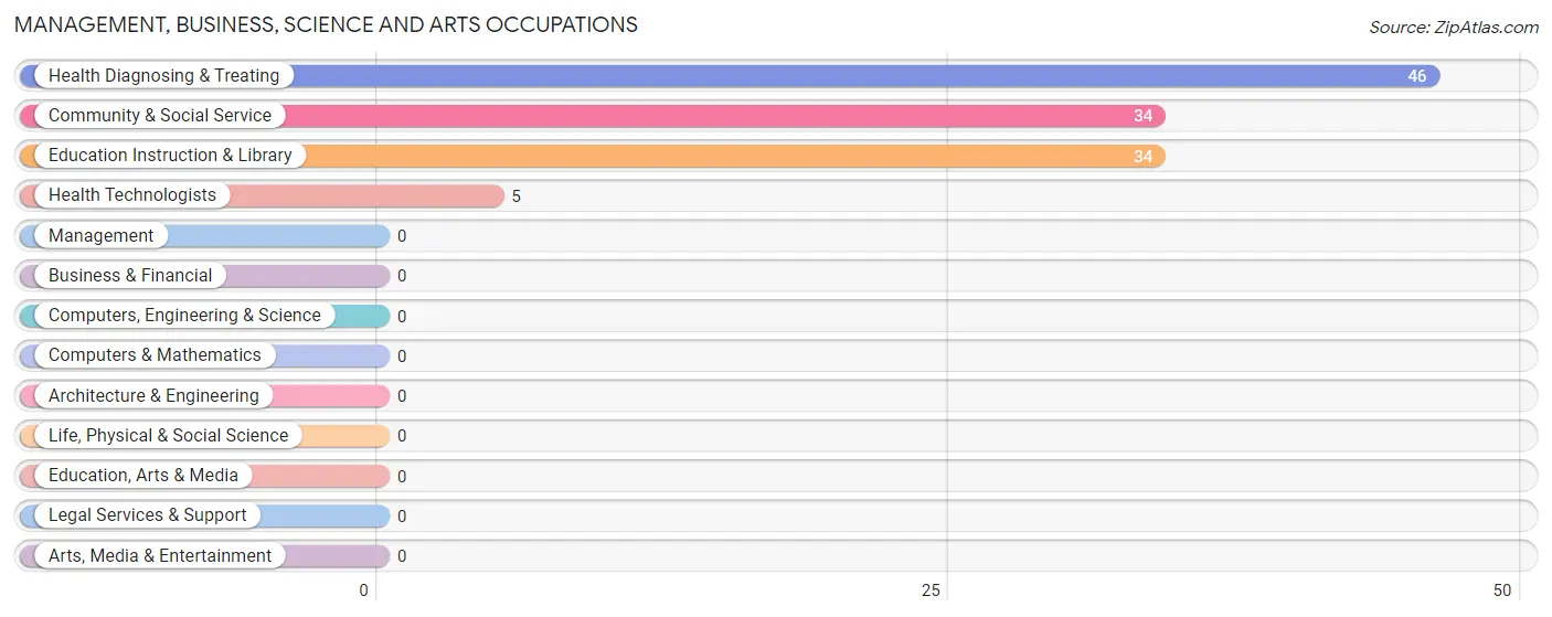 Management, Business, Science and Arts Occupations in Zip Code 71971