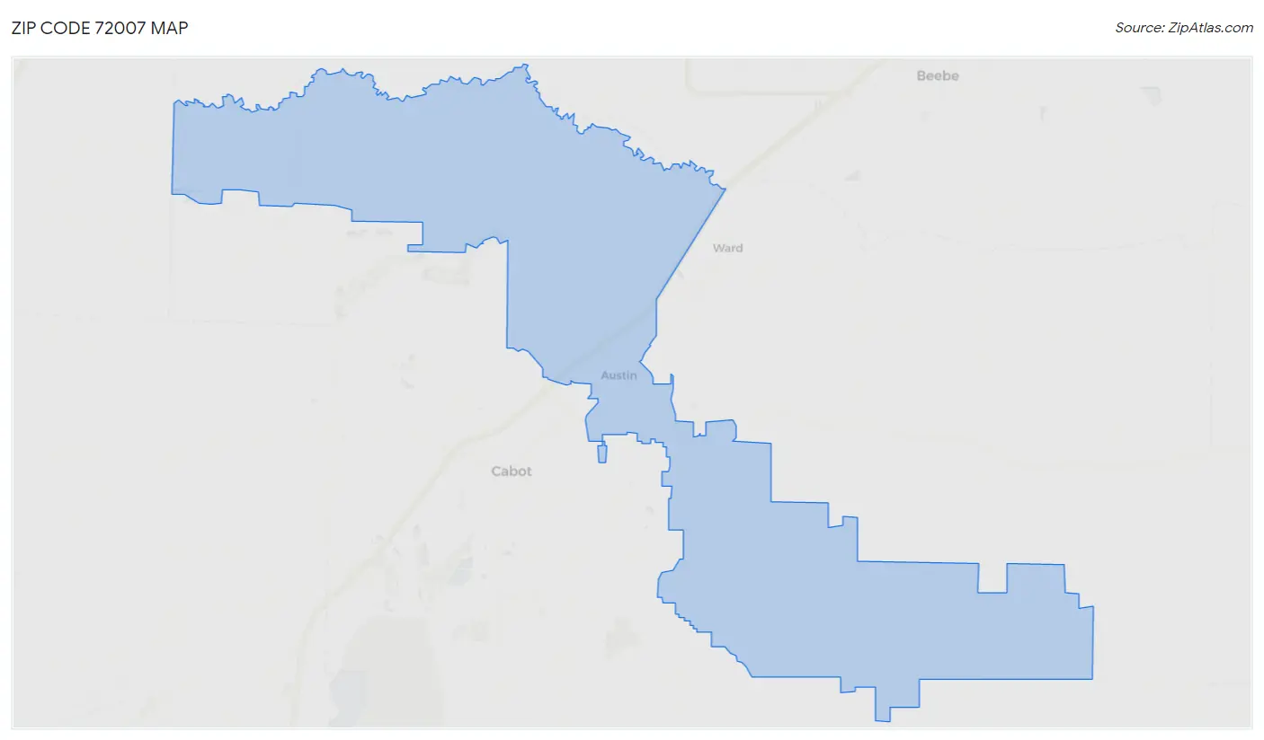 Zip Code 72007 Map