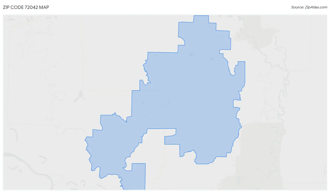 Zip Code 72042 Map