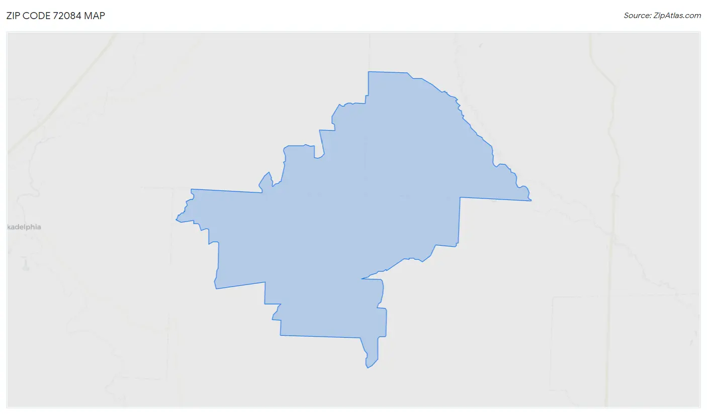 Zip Code 72084 Map