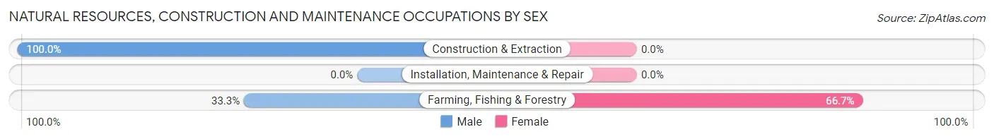 Natural Resources, Construction and Maintenance Occupations by Sex in Zip Code 72123