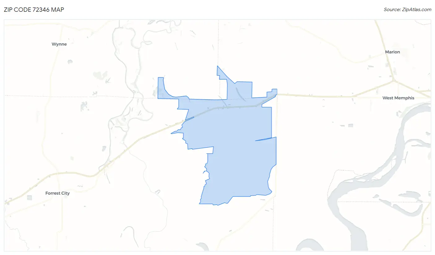 Zip Code 72346 Map