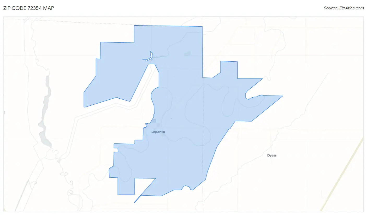 Zip Code 72354 Map