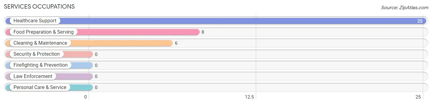 Services Occupations in Zip Code 72384