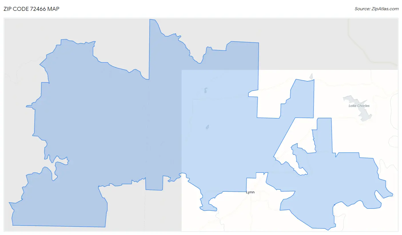 Zip Code 72466 Map