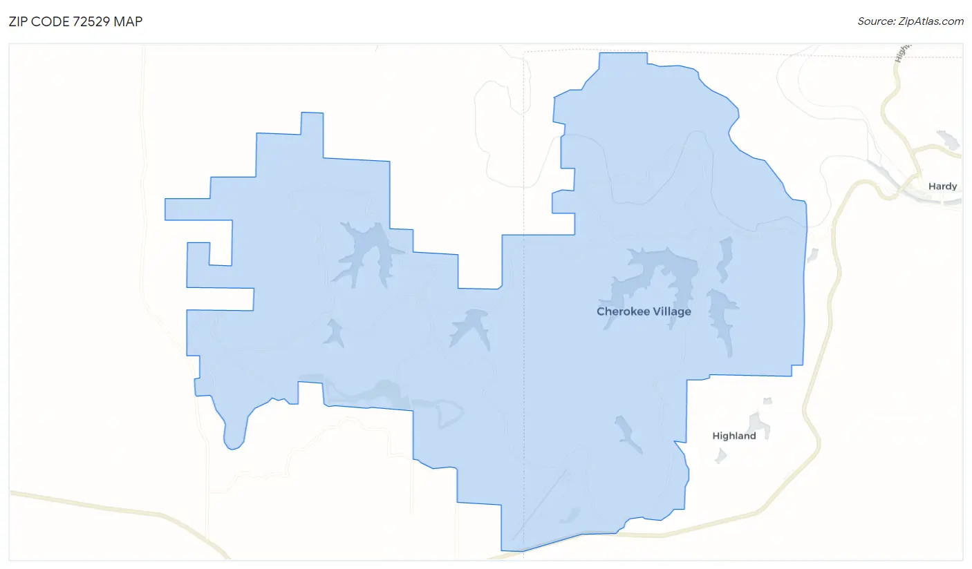 Zip Code 72529 Map