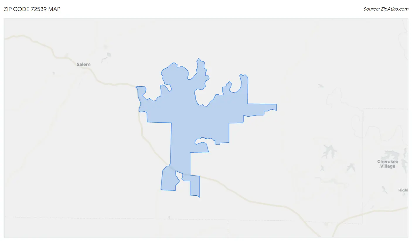 Zip Code 72539 Map