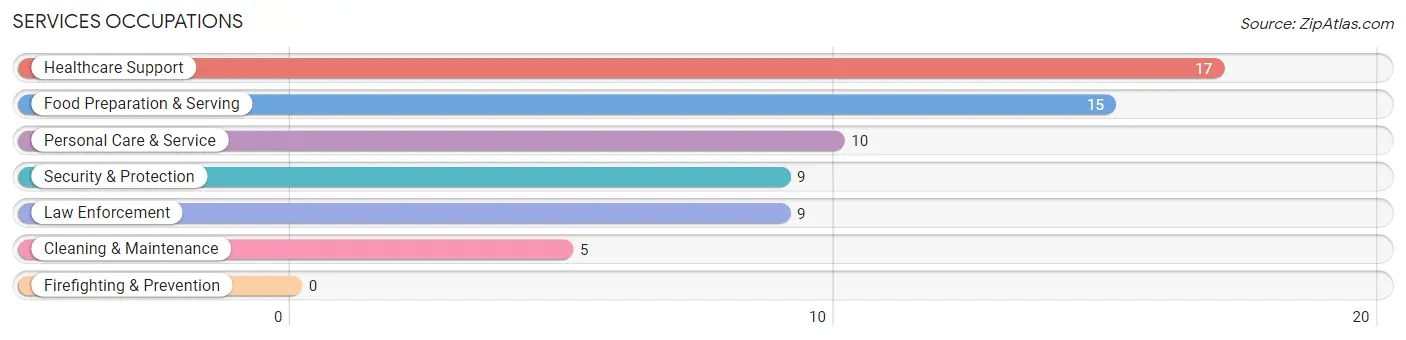 Services Occupations in Zip Code 72619