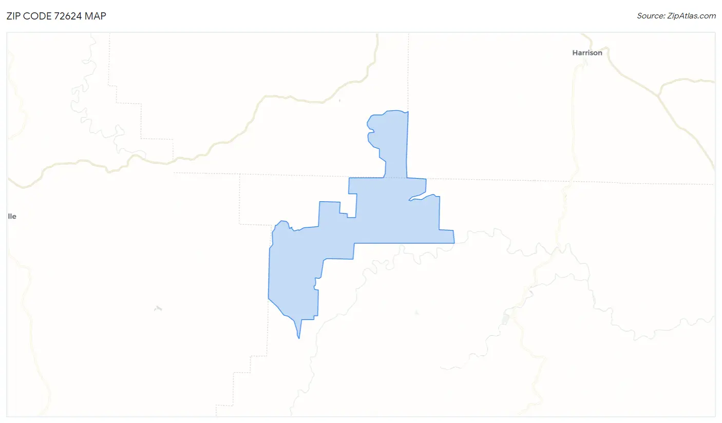 Zip Code 72624 Map