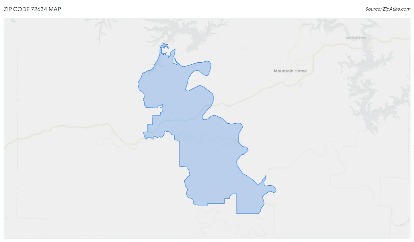 Zip Code 72634 Map