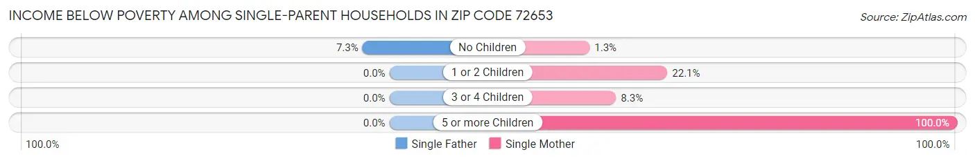Income Below Poverty Among Single-Parent Households in Zip Code 72653