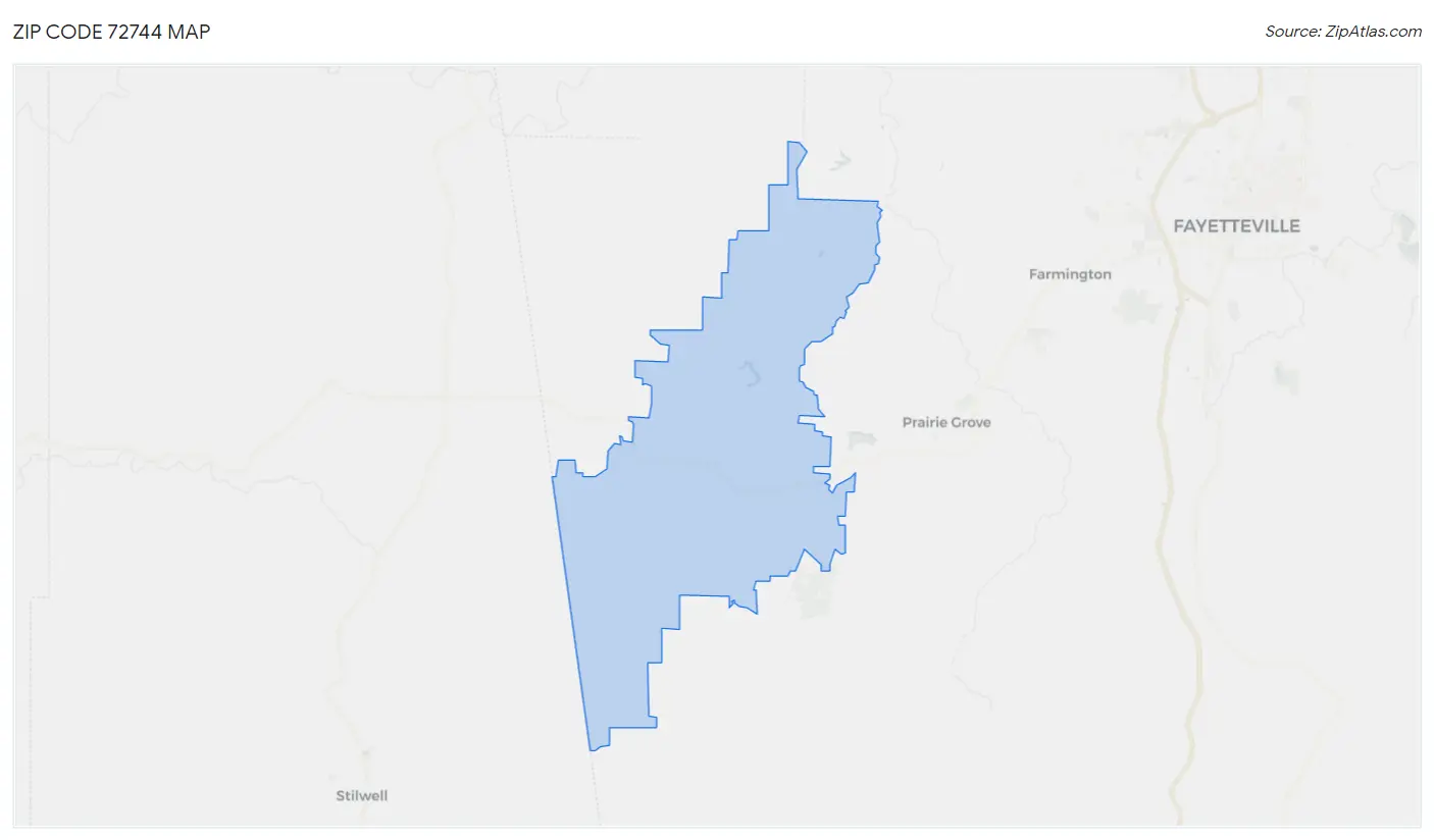 Zip Code 72744 Map