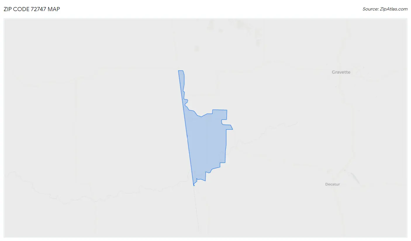 Zip Code 72747 Map