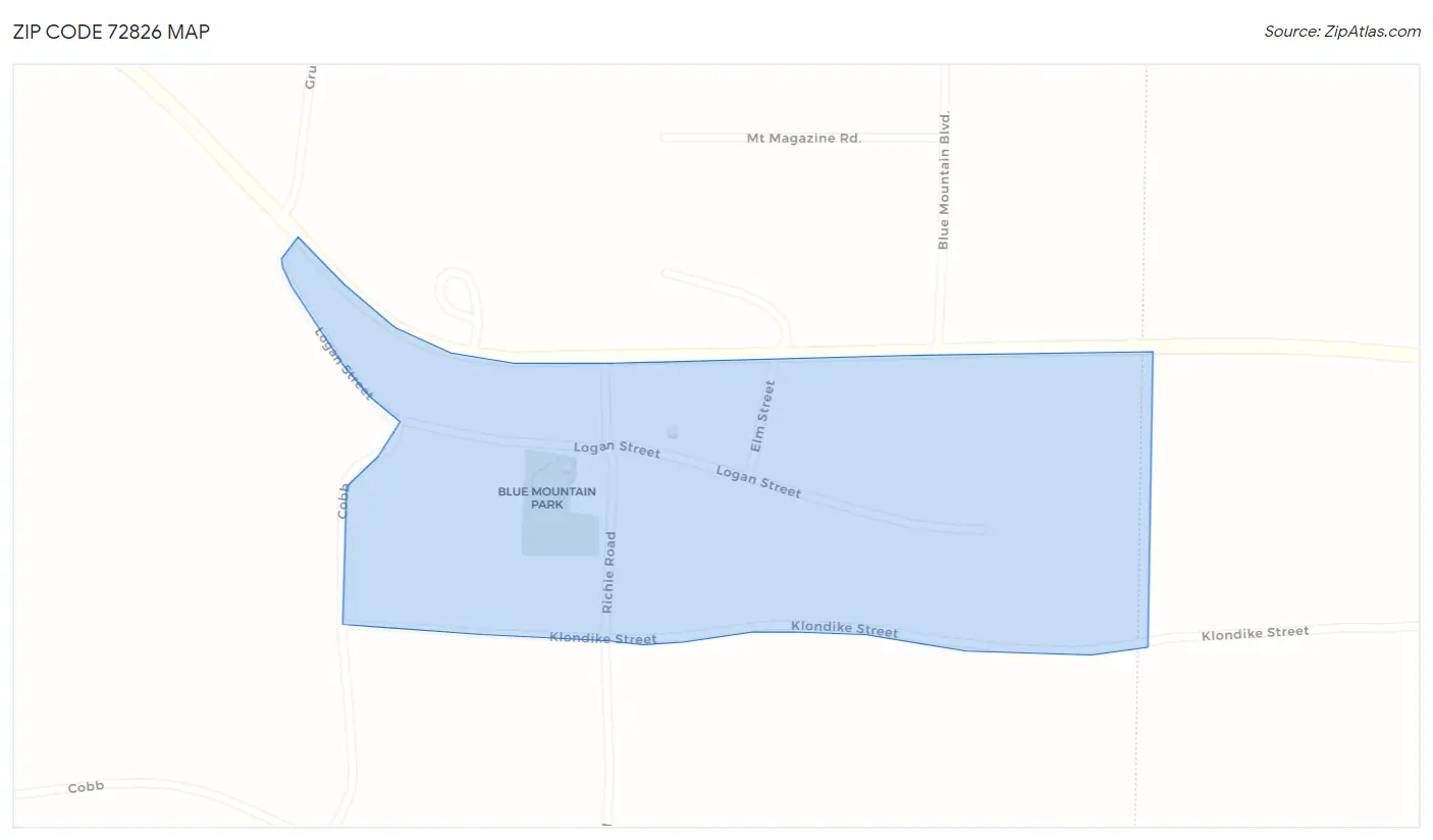 Zip Code 72826 Map