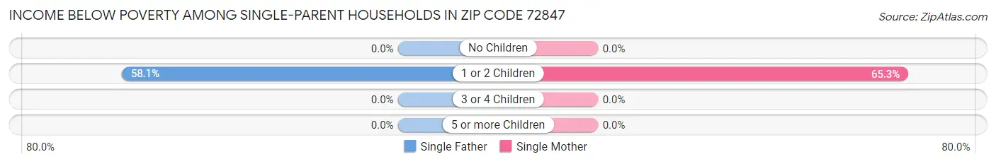 Income Below Poverty Among Single-Parent Households in Zip Code 72847