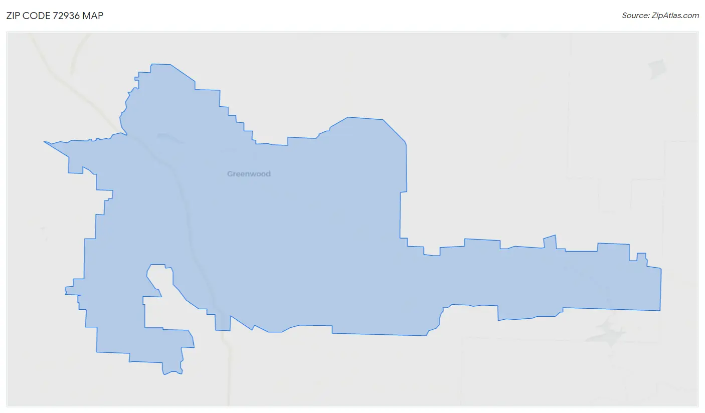 Zip Code 72936 Map