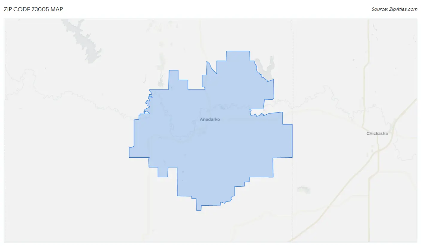 Zip Code 73005 Map