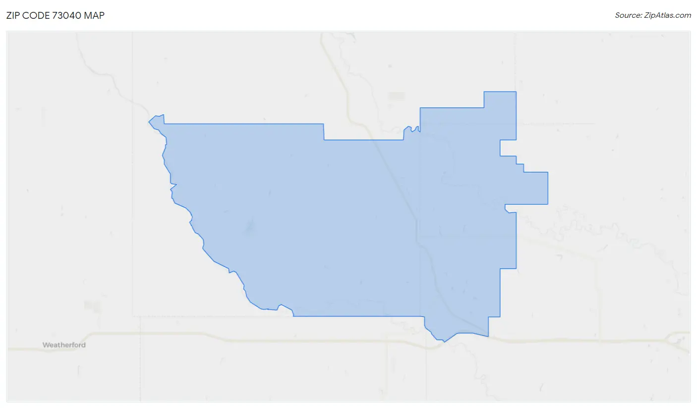 Zip Code 73040 Map