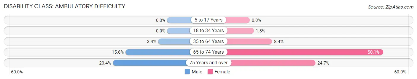 Disability in Zip Code 73080: <span>Ambulatory Difficulty</span>