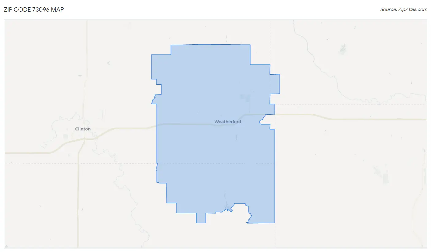 Zip Code 73096 Map