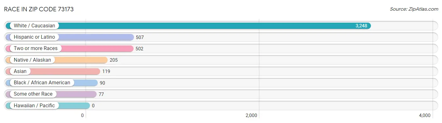Race in Zip Code 73173