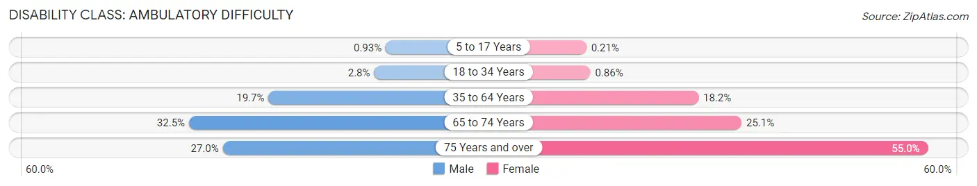 Disability in Zip Code 73501: <span>Ambulatory Difficulty</span>