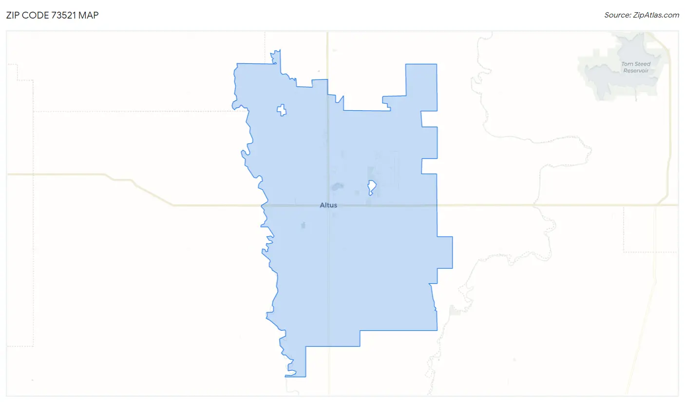 Zip Code 73521 Map