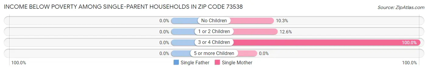 Income Below Poverty Among Single-Parent Households in Zip Code 73538