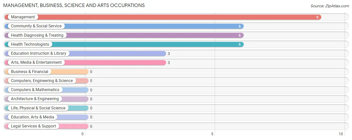 Management, Business, Science and Arts Occupations in Zip Code 73539