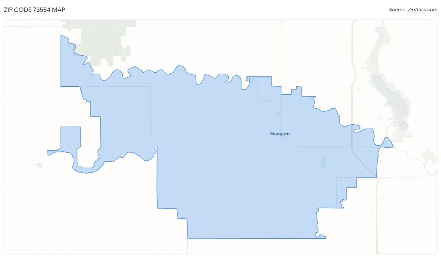 Zip Code 73554 Map