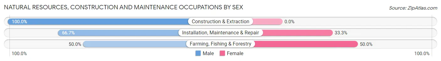 Natural Resources, Construction and Maintenance Occupations by Sex in Zip Code 73559